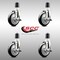 Service Caster 5 Inch 316SS Black Poly Swivel 1-7/8 Inch Expanding Stem Caster Set Brake SCC SCC-SS316EX20S514-PPUB-BLK-TLB-178-4 - alternate 4